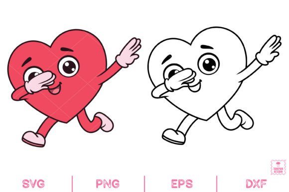 Dabbing Heart Funny Valentine s Day Graphics and Illustrations