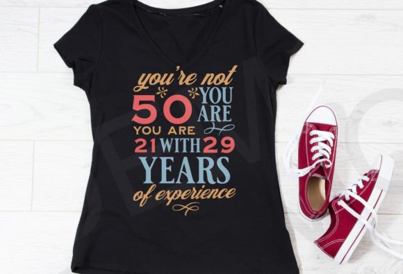 Funny 50th Birthday Card Svg, Humorous Graphics & T-Shirt Designs