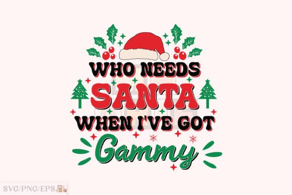 Funny Christmas Gammy Kid SVG Design for Graphics
