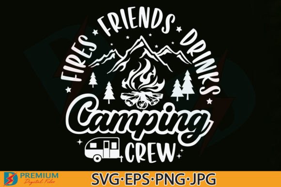 Funny Friends Camping Crew SVG, Camp PNG Graphics