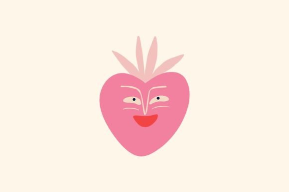 Funny Pink Strawberry SVG: Graphics and Illustrations Review