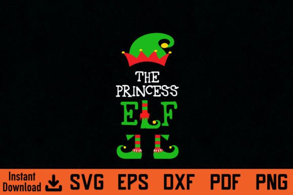 Funny the Princess Christmas Svg Design: Graphics & T-Shirt Designs