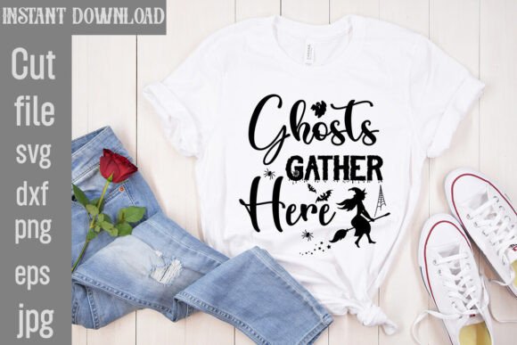 Ghosts Gather Here Graphics for T-Shirt Designs