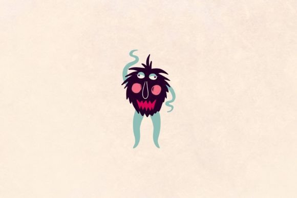 Monster Gin with Funny Smile Face Graphics and Illustrations Review