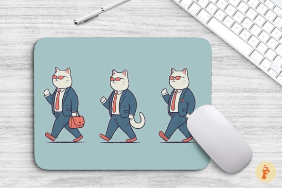 Mouse Pad Funny Cats Wearing Suits: Graphics for Backgrounds