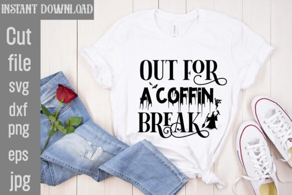 Out for a Coffin Break: A Review of This T-Shirt Design Graphics Asset