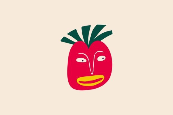 Red Apple with Face SVG Clipart: Graphics & Illustrations Review